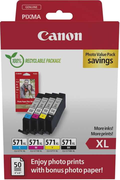 Canon CLI-571XL Patronen Multipack Main Image