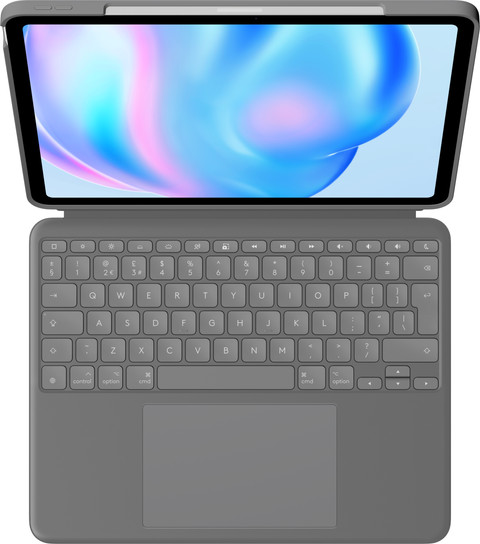 Logitech Combo Touch Apple iPad Air 13 inches (2024) Keyboard Cover QWERTY Gray top