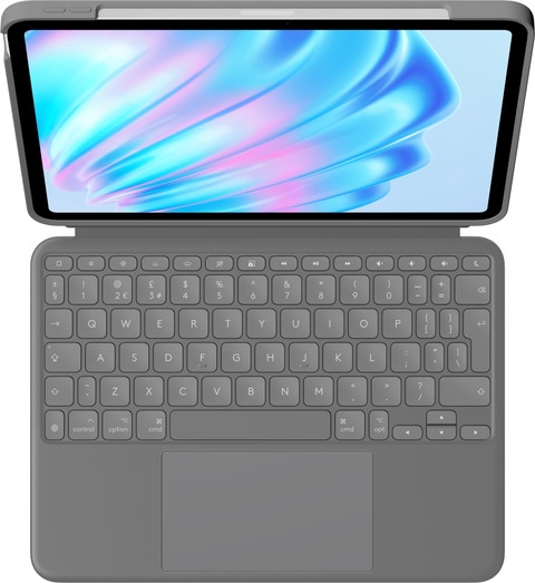 Logitech Combo Touch Apple iPad Air 11 inches (2024) Keyboard Cover QWERTY Gray top