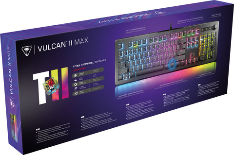 Turtle Beach Vulcan II Max Optisch-mechanisch Gaming Toetsenbord Zwart Qwerty verpakking