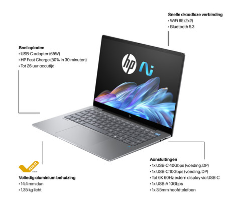 HP OmniBook X 14-fe0100nd Copilot+ PC visual supplier