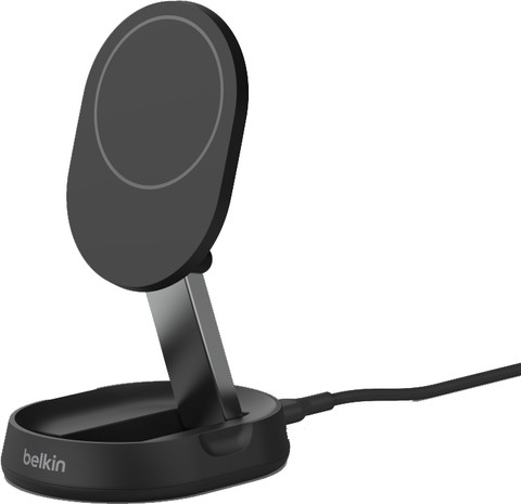 Belkin Boost Charge Pro Chargeur Sans Fil MagSafe et Qi2 15 W Noir avec Support avant