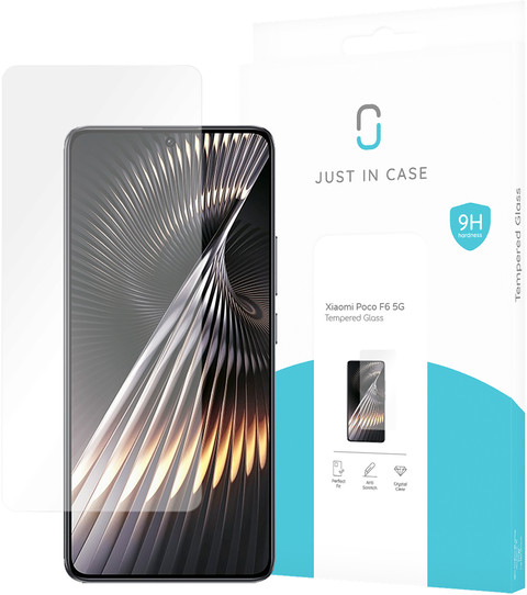 Just In Case Tempered Glass Xiaomi Poco F6 Screenprotector visual leverancier