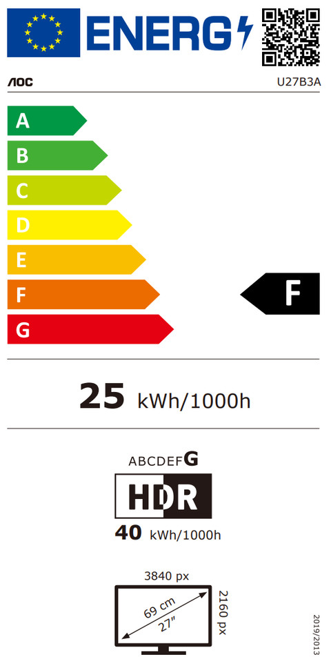 AOC U27B3A energy label