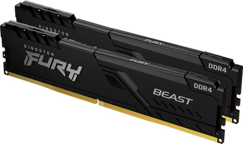 Kingston FURY Beast 32GB (2x16GB) DDR4 DIMM CL18 3.600 MHz vorne