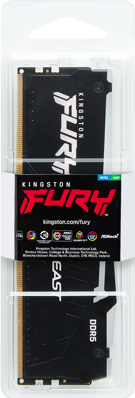 Kingston FURY Beast RGB EXPO 32GB (2x16GB) DDR5 DIMM CL30 6.000 MHz verpackung