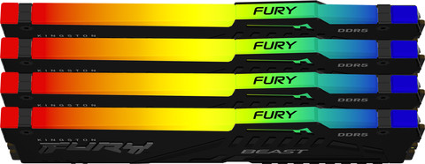 Kingston FURY Beast RGB EXPO 32GB (2x16GB) DDR5 DIMM CL30 6.000 MHz oberseite