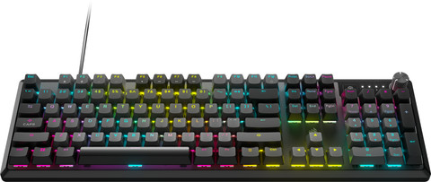 CORSAIR K70 CORE RGB Mechanical Gaming Keyboard Gray AZERTY front