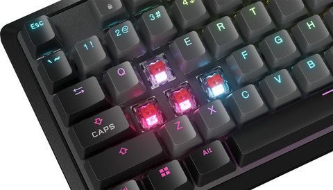 Corsair K70 CORE RGB Mechanisch Gaming Toetsenbord Grijs Azerty detail