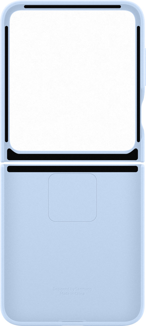 Samsung Galaxy Z Flip 6 Siliconen Back Cover Ring Blauw voorkant