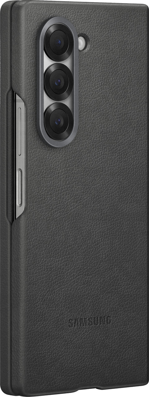 Samsung Galaxy Z Fold 6 Back Cover Artificial Leather Gray right side