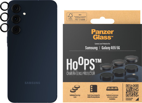 PanzerGlass Hoops Samsung Galaxy A55 Kameraobjektivschutz Glas Main Image