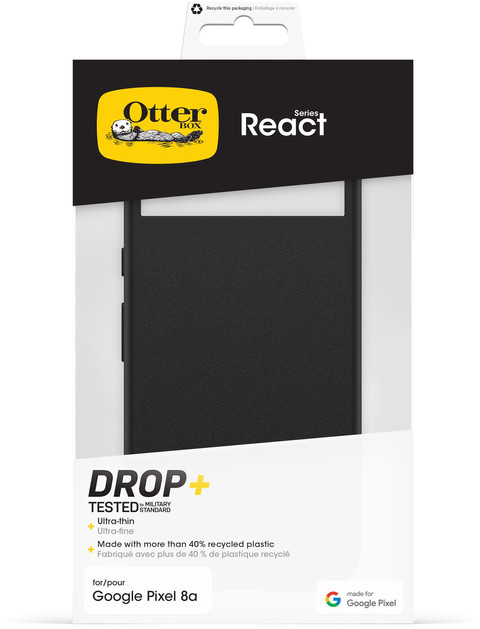 OtterBox React Google Pixel 8a Back Cover Black packaging