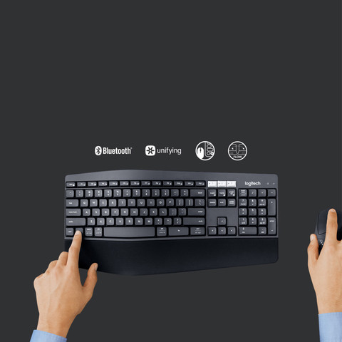 Logitech MK850 Wireless Keyboard and Mouse QWERTY product in use