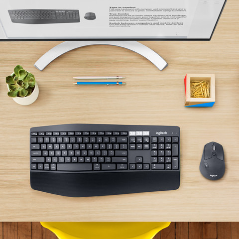 Logitech MK850 Wireless Keyboard and Mouse QWERTY product in use