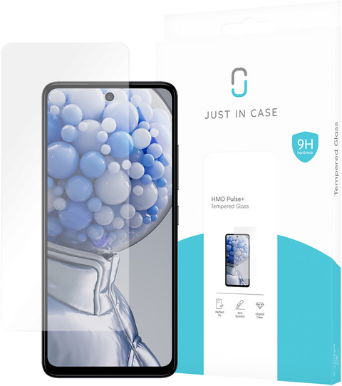 Just In Case Tempered Glass HMD Pulse+ Screenprotector verpakking