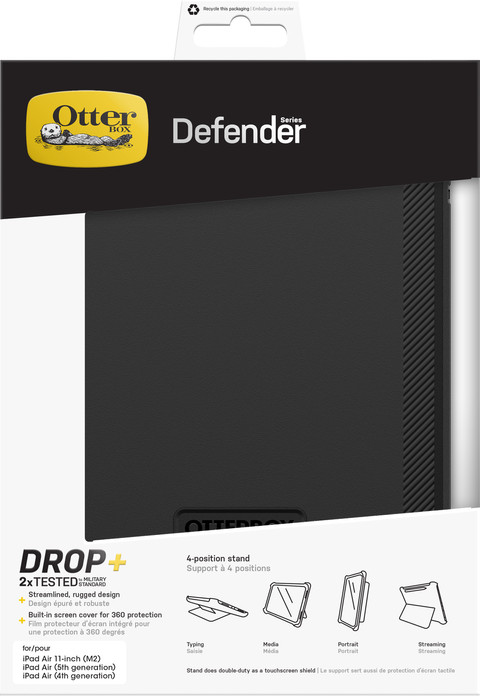 OtterBox Defender Apple iPad Pro 13 inches (2024) Full Body Case Black packaging