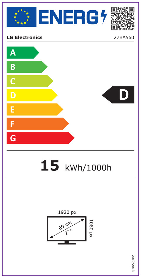 LG 27BA560-B.AEUQ energy label