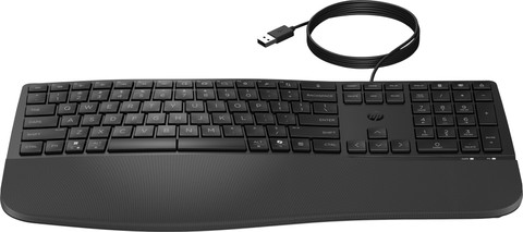 HP 480 Comfort Wired Keyboard QWERTY front