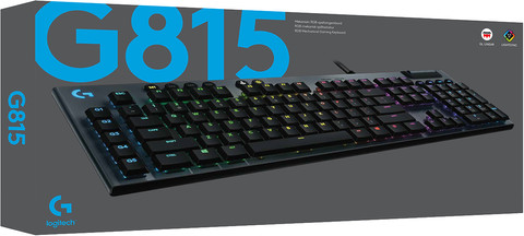 Logitech G815 RGB Mechanische Gaming-Tastatur GL Tactile Qwertz verpackung