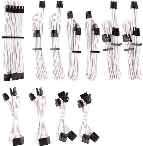 CORSAIR Premium Sleeved PSU Cables Pro Kit - White Main Image