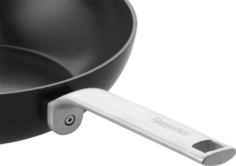 GreenPan Evolution Wokpan 28 cm Zwart detail