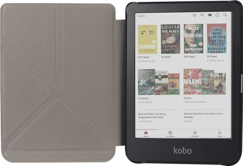 BlueBuilt Kobo Clara BW / Colour Book Case Schwarz vorne