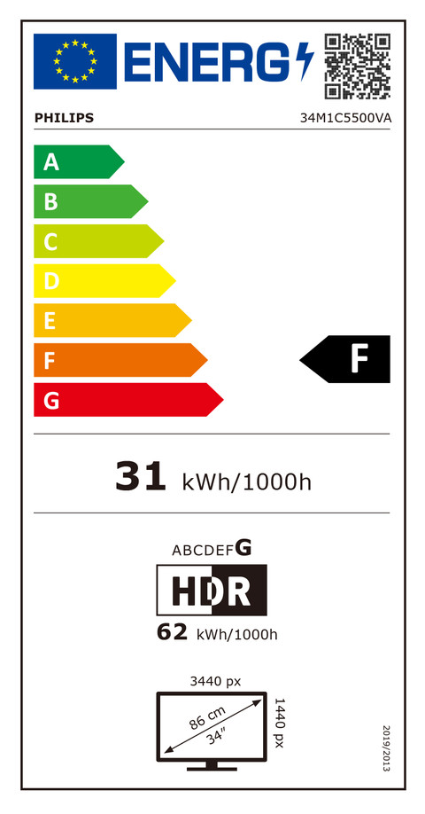 Philips 32M2C3500L/00 energy label