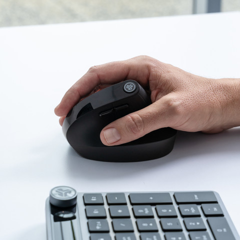 JLab JBuds Wireless Ergonomic Bluetooth Mouse product in use