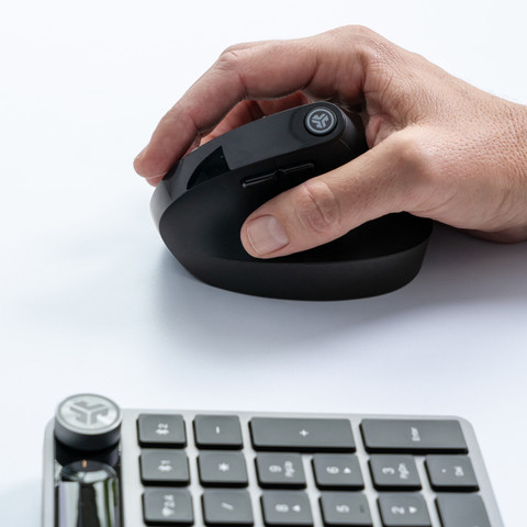 JLab JBuds Wireless Ergonomic Bluetooth Mouse product in use