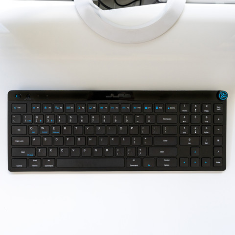 JLab JBuds Wireless Bluetooth Keyboard QWERTY product in use