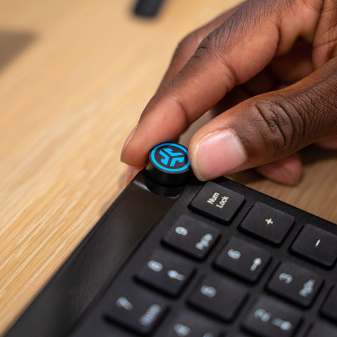 JLab JBuds Wireless Bluetooth Keyboard QWERTY product in use