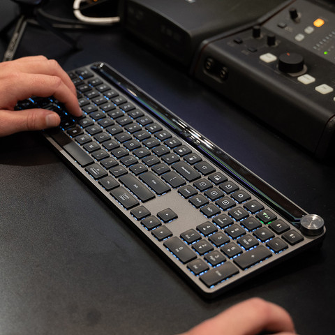 JLab Epic Wireless Bluetooth Keyboard QWERTY product in use