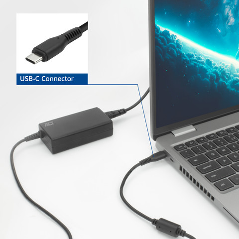 ACT AC2005 USB-C Laptop Charger with Power Delivery 65W visual supplier