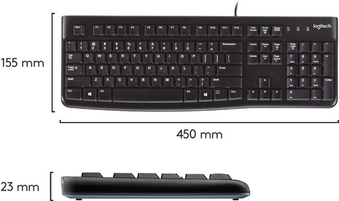 Logitech K120 Bedraad Toetsenbord Azerty detail