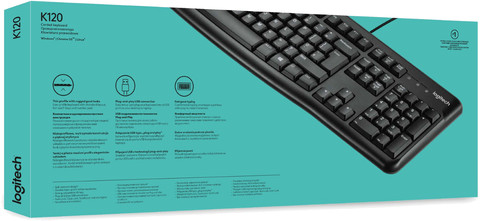 Logitech K120 Bedraad Toetsenbord Azerty verpakking