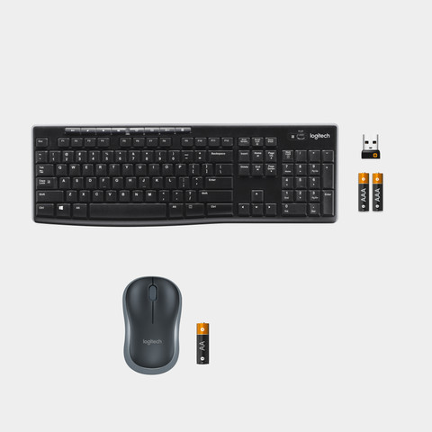 Logitech MK270 Wireless Keyboard and Mouse QWERTY top