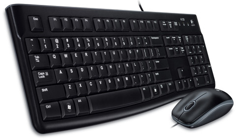 Logitech MK120 Keyboard and Mouse QWERTY right side