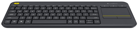 Logitech K400 Plus Wireless Touch Black QWERTY null