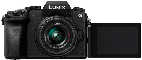 Panasonic Lumix DMC-G7 Zwart + 14-42mm voorkant