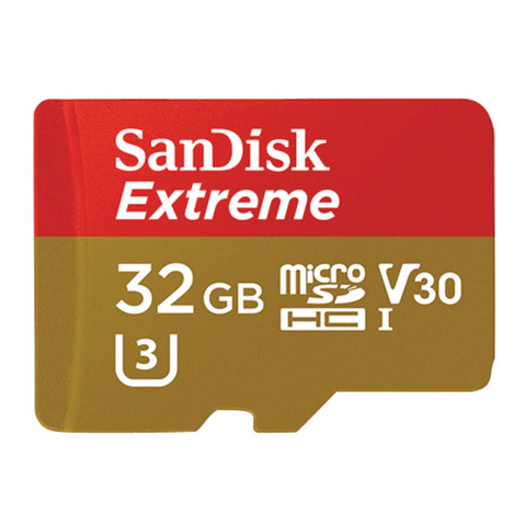 SanDisk microSDHC Extreme 32GB 100MB/s CL10 + SD adapter front