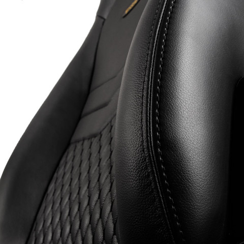 noblechairs ICON Echtlederen Gaming Stoel Zwart detail