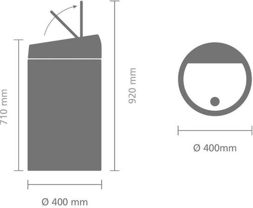 - DE BESTE BRABANTIA TOUCH BIN 60 LITER MATT BLACK