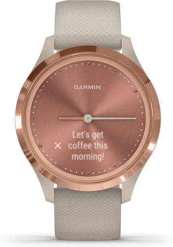 Gevangene toeter doe alstublieft niet Garmin Vivomove 3S Sport - Rosé Goud/Beige - 39 mm - Coolblue - Voor  23.59u, morgen in huis