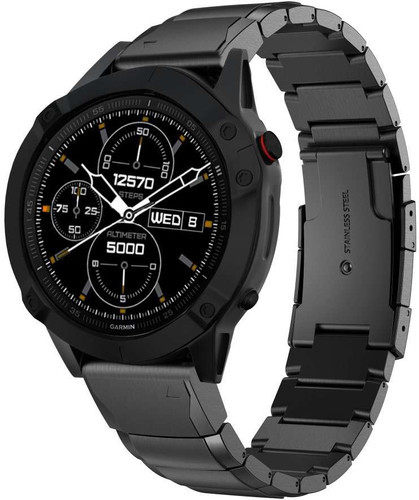 Just in Case Garmin Fenix 6/6 Pro Stainless Steel Strap Black - Coolblue -  Before 23:59, delivered tomorrow