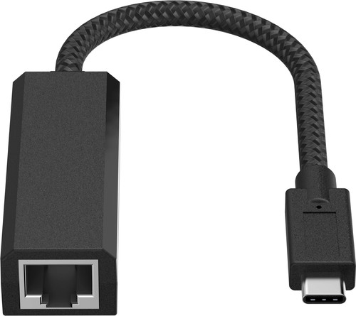 BlueBuilt USB-C naar Ethernet Converter Zwart voorkant