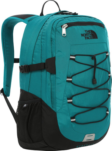 north face backpack black and green