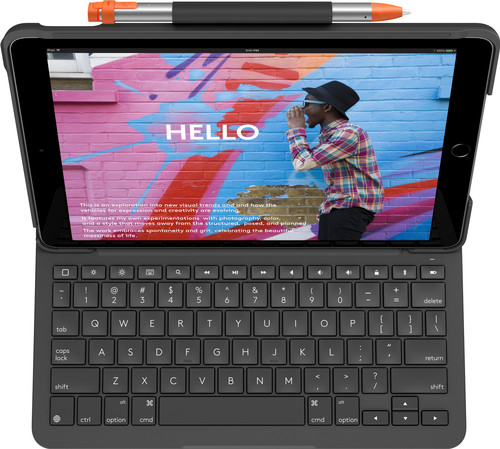 ondernemer vliegtuig tekort Logitech Slim Folio Apple iPad (2021/2020) Toetsenbord Hoes QWERTY -  Coolblue - Voor 23.59u, morgen in huis