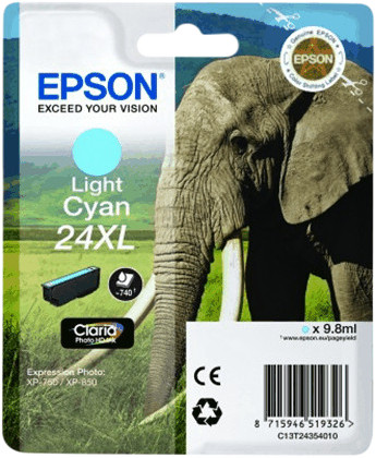 Epson 24XL Cartridge Lichtcyaan Main Image