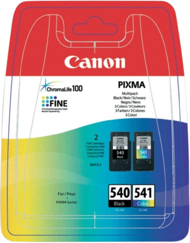 Genuine Canon PG-540 and CLI-541 Multipack Ink Cartridges - Black